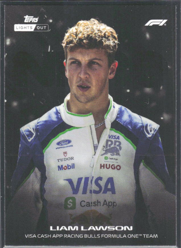 2026 Topps Formula 1 Lights Out Nero Liam Lawson - framsida