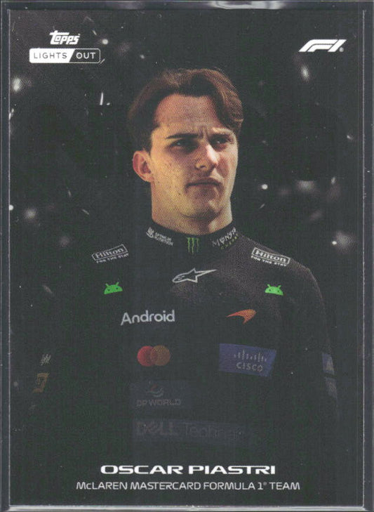 2026 Topps Formula 1 Lights Out Nero Oscar Piastri - framsida