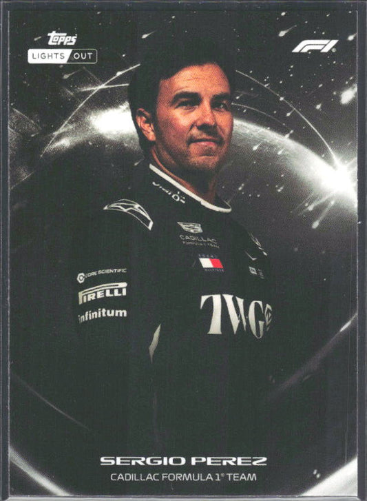 2026 Topps Formula 1 Lights Out Lights Out Sergio Perez - framsida