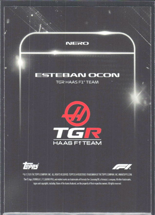 2026 Topps Formula 1 Lights Out Nero Esteban Ocon - baksida