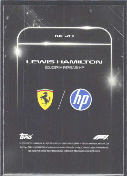 2026 Topps Formula 1 Lights Out Nero Lewis Hamilton - baksida