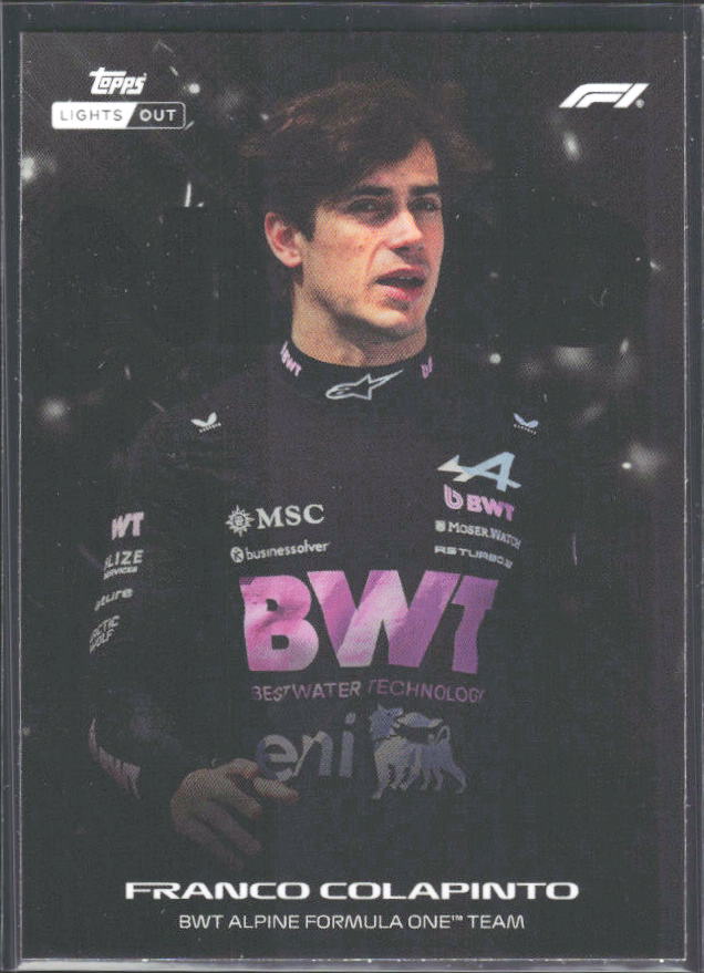 2026 Topps Formula 1 Lights Out Nero Franco Colapinto - framsida