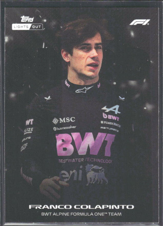 2026 Topps Formula 1 Lights Out Nero Franco Colapinto - framsida