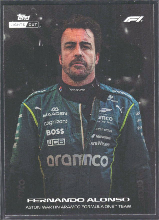 2026 Topps Formula 1 Lights Out Nero Fernando Alonso - framsida