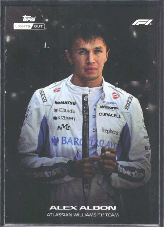 2026 Topps Formula 1 Lights Out Nero Alex Albon - framsida