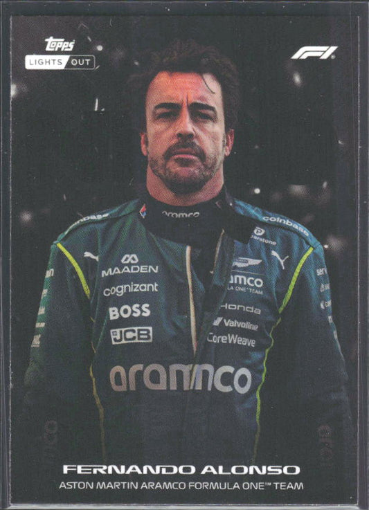 2026 Topps Formula 1 Lights Out Nero Fernando Alonso - framsida