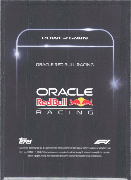 2026 Topps Formula 1 Lights Out Powertrain Laurent Mekies / Max Verstappen / Isack Hadjar - baksida