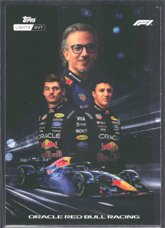 2026 Topps Formula 1 Lights Out Powertrain Laurent Mekies / Max Verstappen / Isack Hadjar - framsida