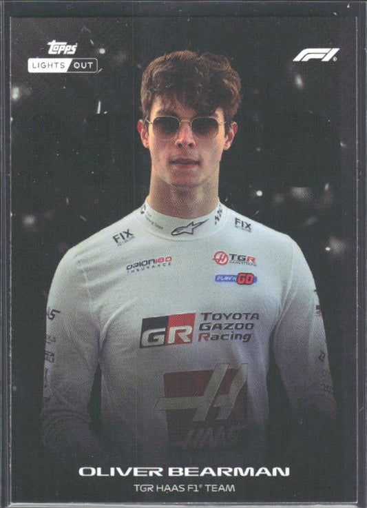 2026 Topps Formula 1 Lights Out Nero Oliver Bearman - framsida