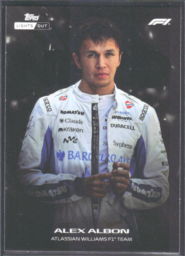 2026 Topps Formula 1 Lights Out Nero Alex Albon - framsida