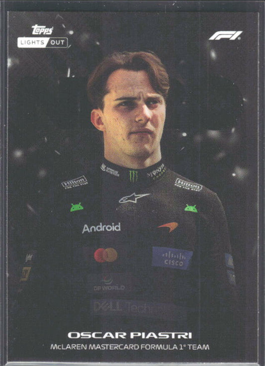2026 Topps Formula 1 Lights Out Nero Oscar Piastri - framsida