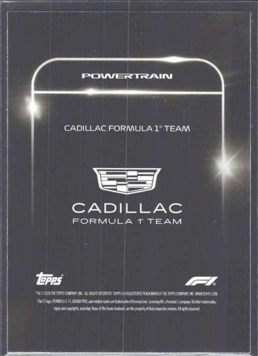 2026 Topps Formula 1 Lights Out Powertrain Graeme Lowdon / Sergio Perez / Valtteri Bottas - baksida