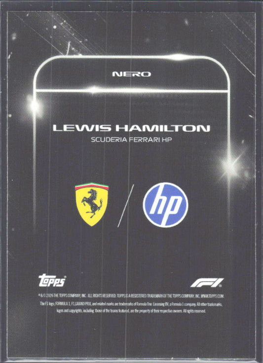 2026 Topps Formula 1 Lights Out Nero Lewis Hamilton - baksida