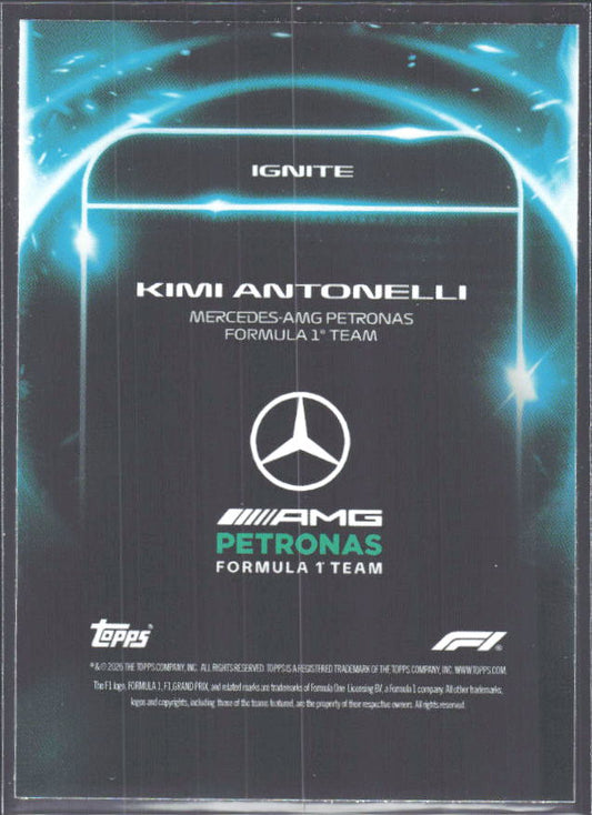 2026 Topps Formula 1 Lights Out Ignite Kimi Antonelli - baksida