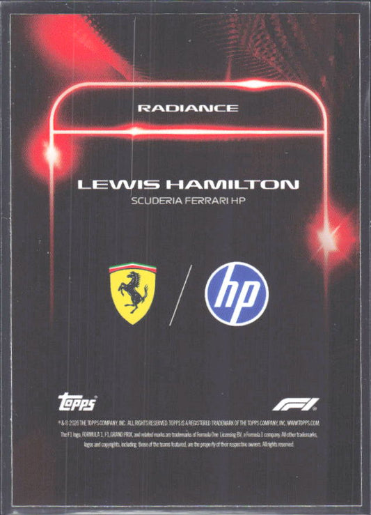 2026 Topps Formula 1 Lights Out Radiance Lewis Hamilton - baksida