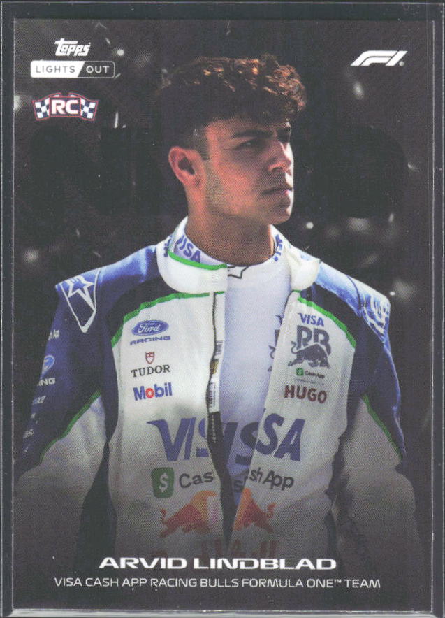 2026 Topps Formula 1 Lights Out Nero Arvid Lindblad - framsida
