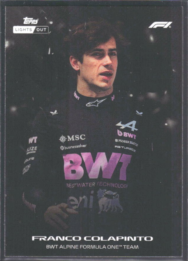 2026 Topps Formula 1 Lights Out Nero Franco Colapinto - framsida