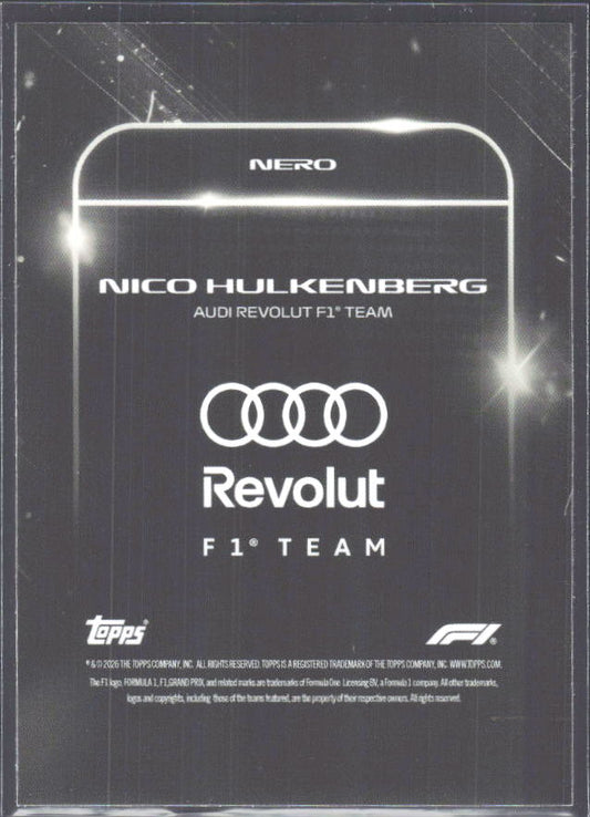 2026 Topps Formula 1 Lights Out Nero Nico Hülkenberg - baksida