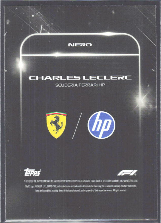 2026 Topps Formula 1 Lights Out Nero Charles Leclerc - baksida