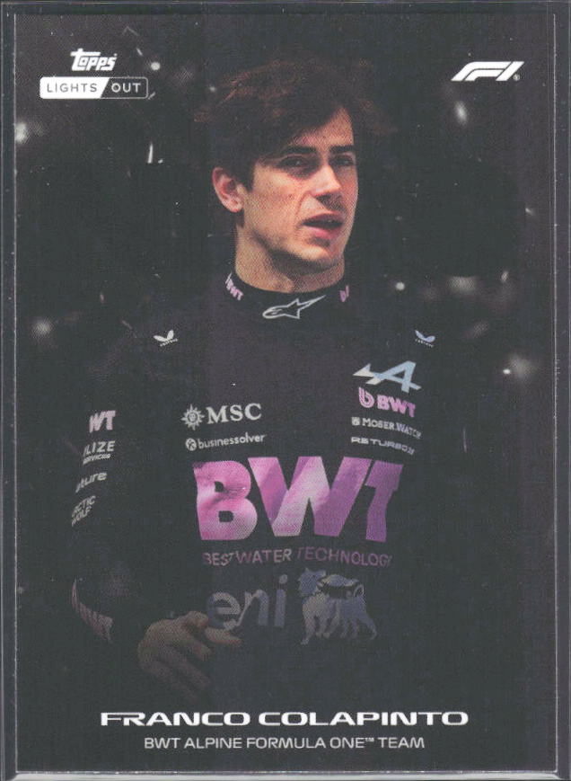 2026 Topps Formula 1 Lights Out Nero Franco Colapinto - framsida
