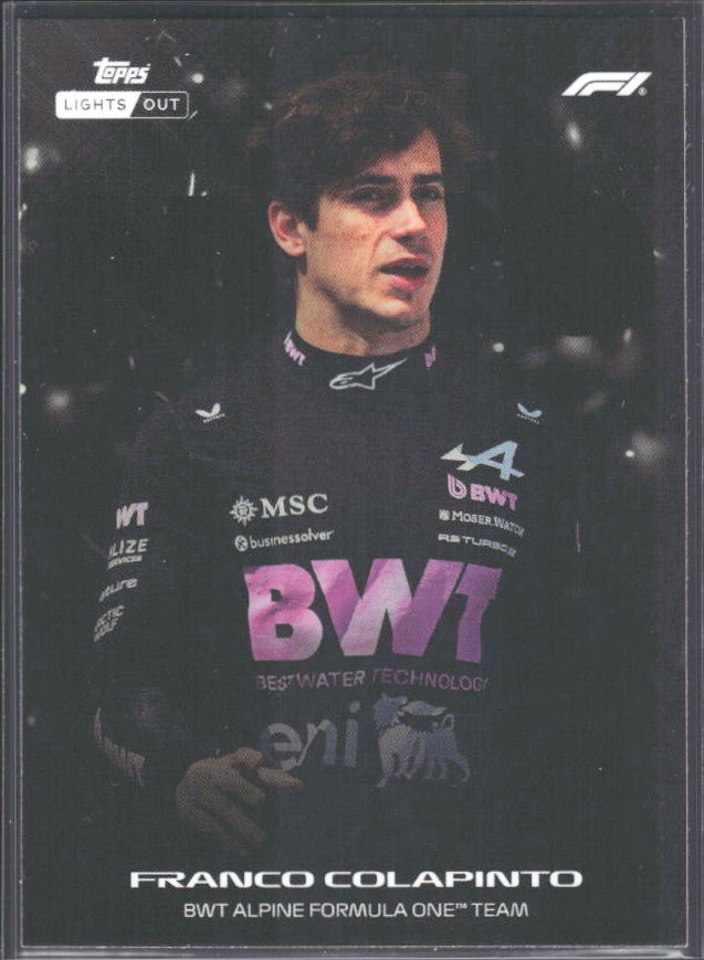 2026 Topps Formula 1 Lights Out Nero Franco Colapinto - framsida