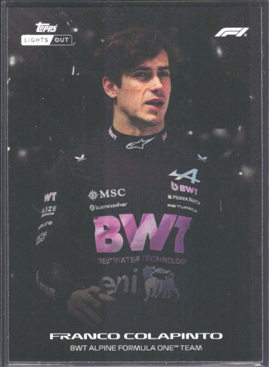 2026 Topps Formula 1 Lights Out Nero Franco Colapinto - framsida