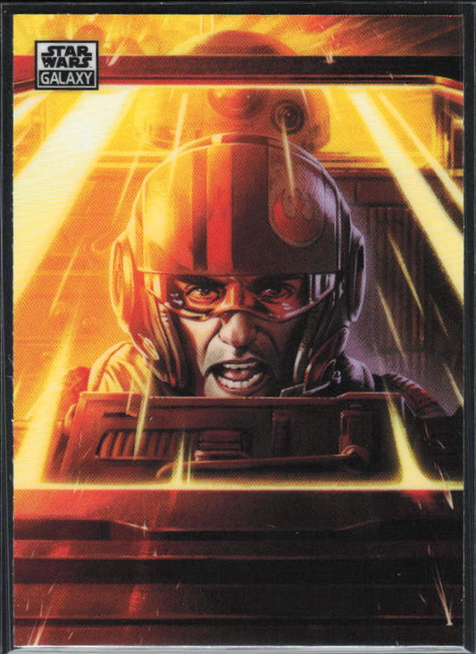 2026 Topps Star Wars Chrome Galaxy #29 Poe Dameron & BB-8 - framsida