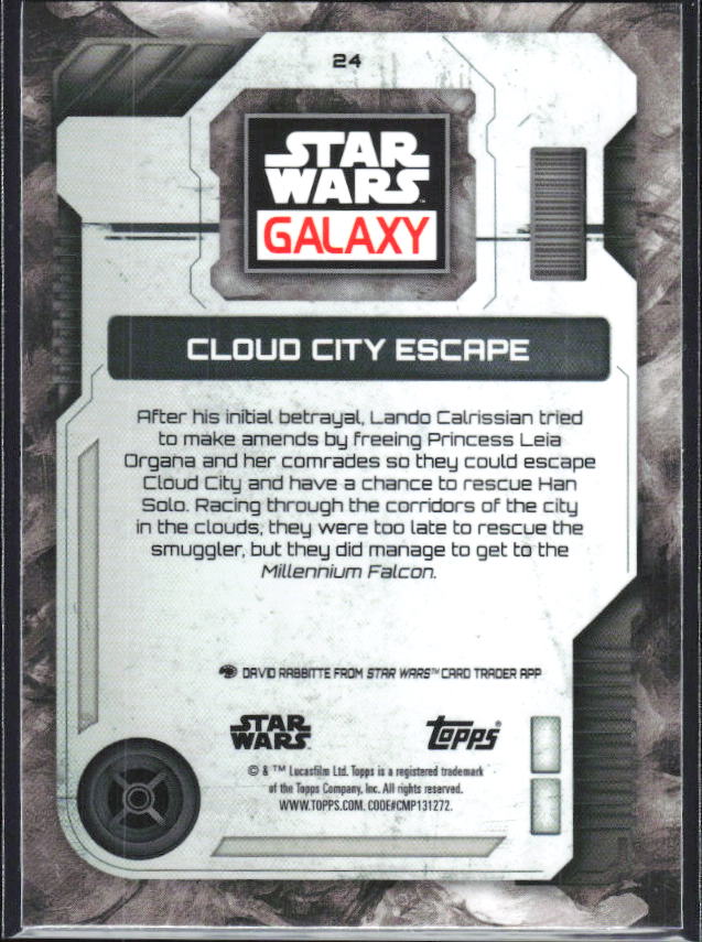 2026 Topps Star Wars Chrome Galaxy #24 Cloud City Escape - baksida