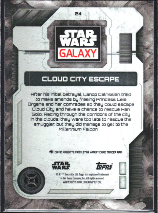 2026 Topps Star Wars Chrome Galaxy #24 Cloud City Escape - baksida