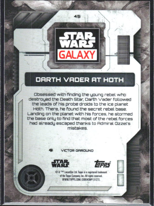 2026 Topps Star Wars Chrome Galaxy #45 Darth Vader at Hoth - baksida