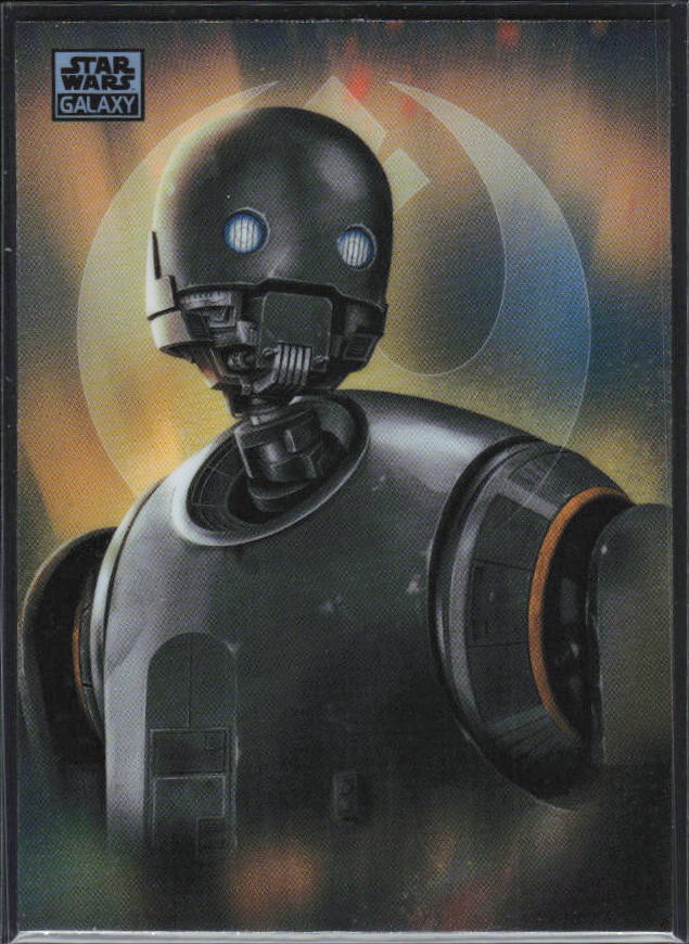 2026 Topps Star Wars Chrome Galaxy #ARQ-2 K-2SO Rogue One: A Star Wars Story 10 Year Anniversary Original Art - framsida