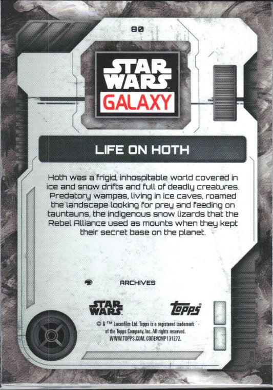 2026 Topps Star Wars Chrome Galaxy #88 Life on Hoth - baksida