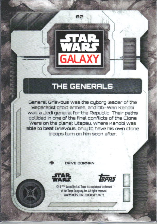 2026 Topps Star Wars Chrome Galaxy #82 The Generals - baksida