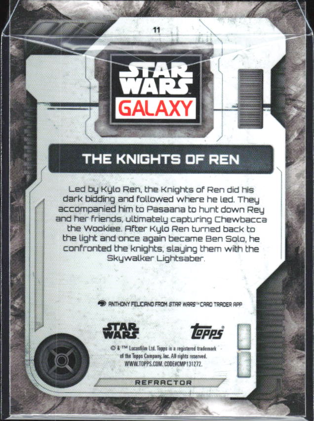 2026 Topps Star Wars Chrome Galaxy #11 The Knights of Ren Refractor - baksida