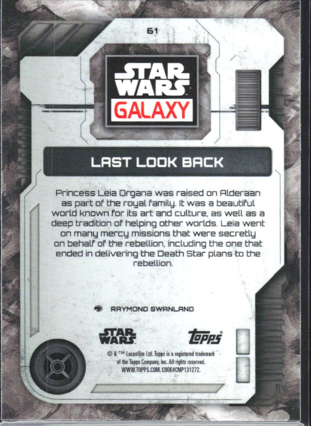2026 Topps Star Wars Chrome Galaxy #61 Last Look Back - baksida