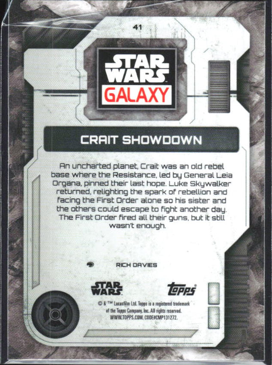 2026 Topps Star Wars Chrome Galaxy #41 Crait Showdown - baksida