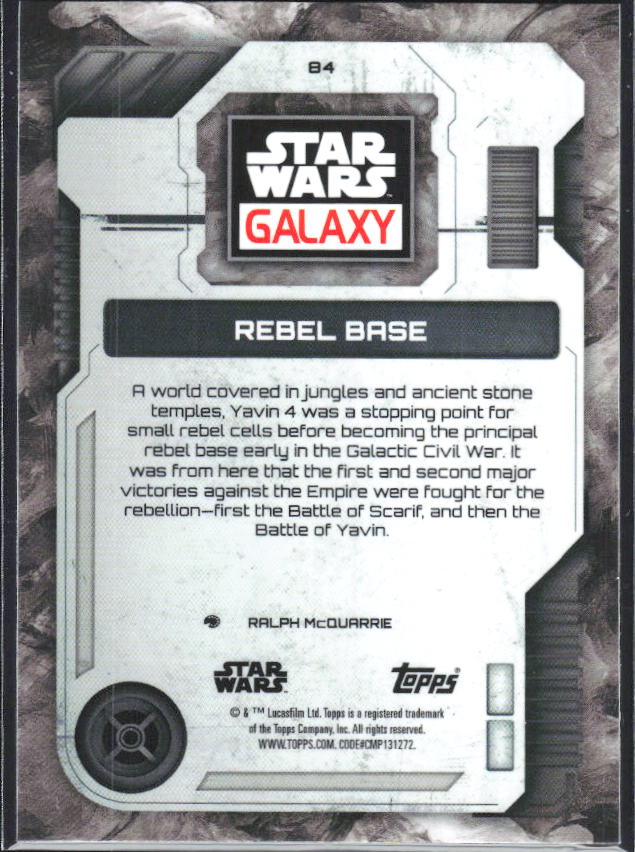 2026 Topps Star Wars Chrome Galaxy #84 Rebel Base - baksida