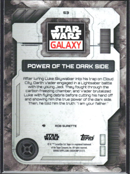 2026 Topps Star Wars Chrome Galaxy #53 Power of the Dark Side - baksida