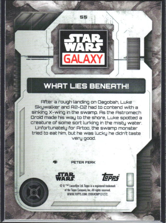 2026 Topps Star Wars Chrome Galaxy #55 What Lies Beneath! - baksida
