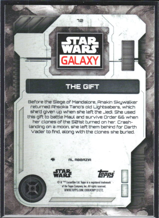 2026 Topps Star Wars Chrome Galaxy #72 The Gift - baksida