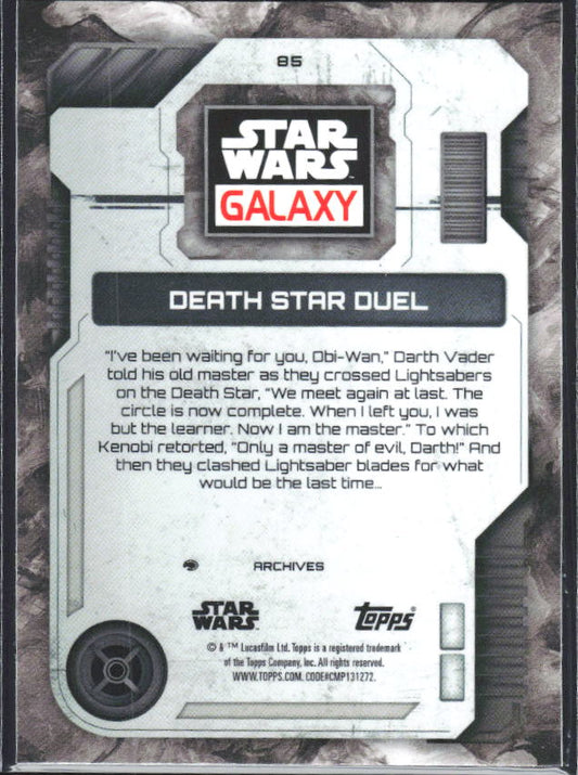 2026 Topps Star Wars Chrome Galaxy #85 Death Star Duel - baksida