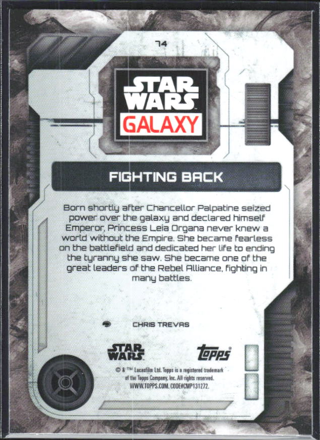 2026 Topps Star Wars Chrome Galaxy #74 Fighting Back - baksida