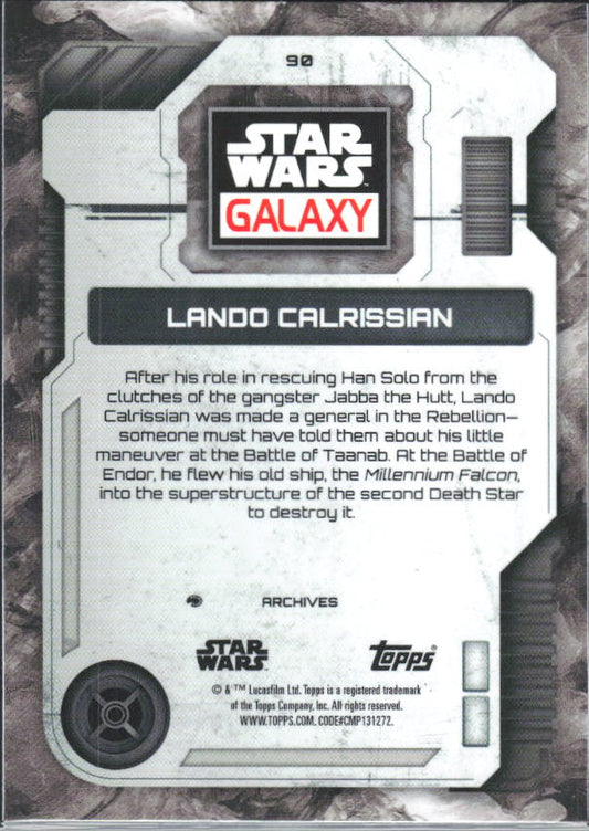 2026 Topps Star Wars Chrome Galaxy #98 Lando Calrissian - baksida