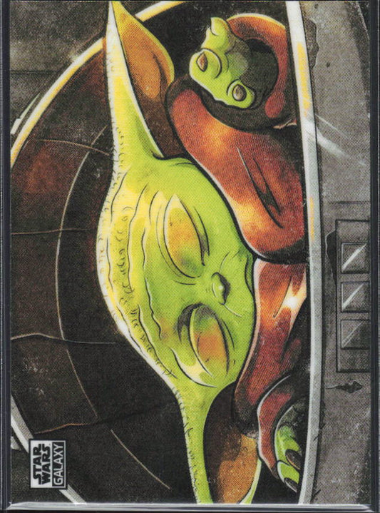 2026 Topps Star Wars Chrome Galaxy #49 Grogu - framsida