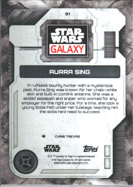 2026 Topps Star Wars Chrome Galaxy #91 Aurra Sing - baksida