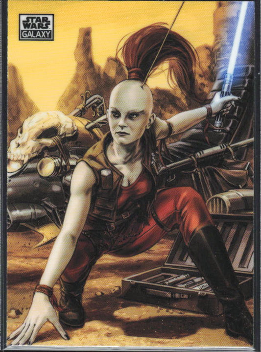 2026 Topps Star Wars Chrome Galaxy #91 Aurra Sing - framsida