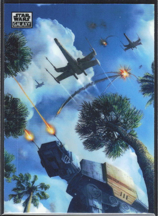 2026 Topps Star Wars Chrome Galaxy #67 Scarif Attack - framsida