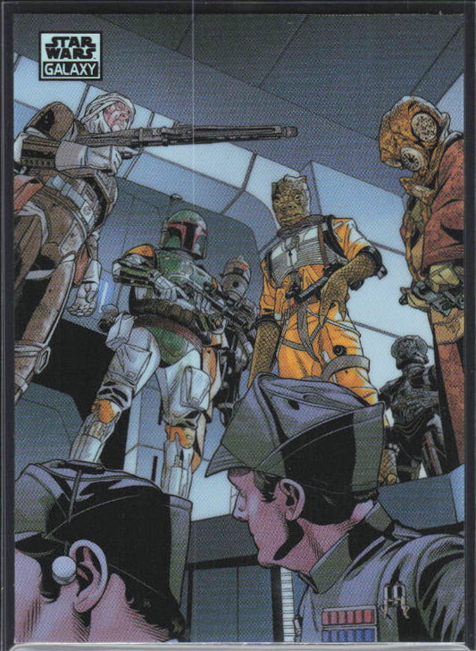 2026 Topps Star Wars Chrome Galaxy #63 Bounty Hunters Refractor - framsida