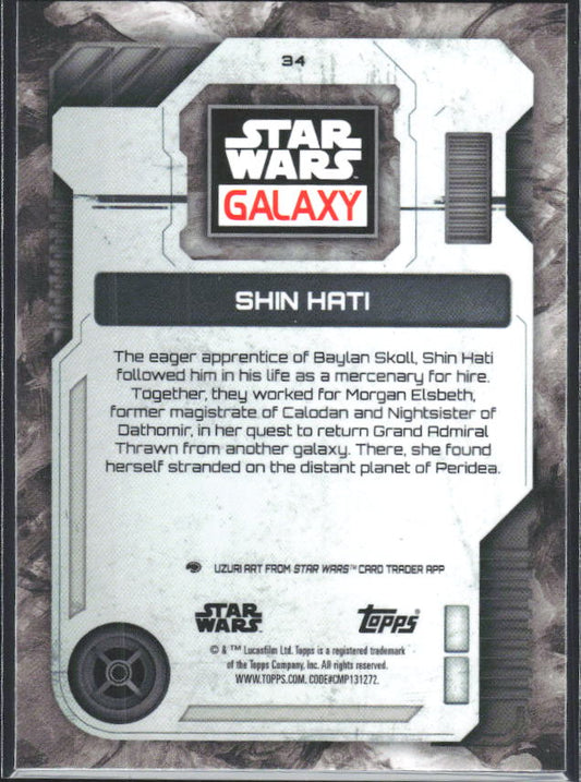 2026 Topps Star Wars Chrome Galaxy #34 Shin Hati - baksida