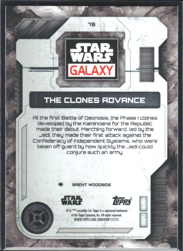 2026 Topps Star Wars Chrome Galaxy #75 The Clones Advance - baksida